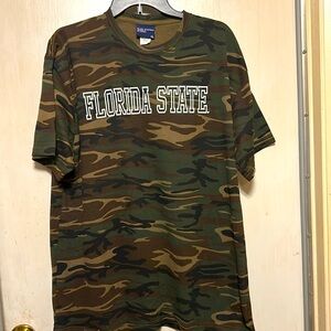 NWOT MV Sport Men’s Florida State Short Sleeve Camo Tee Shirt.